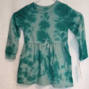 Cat & Jack Toddler Girl's Long Sleeve Tie Dye Dress - Size 3T